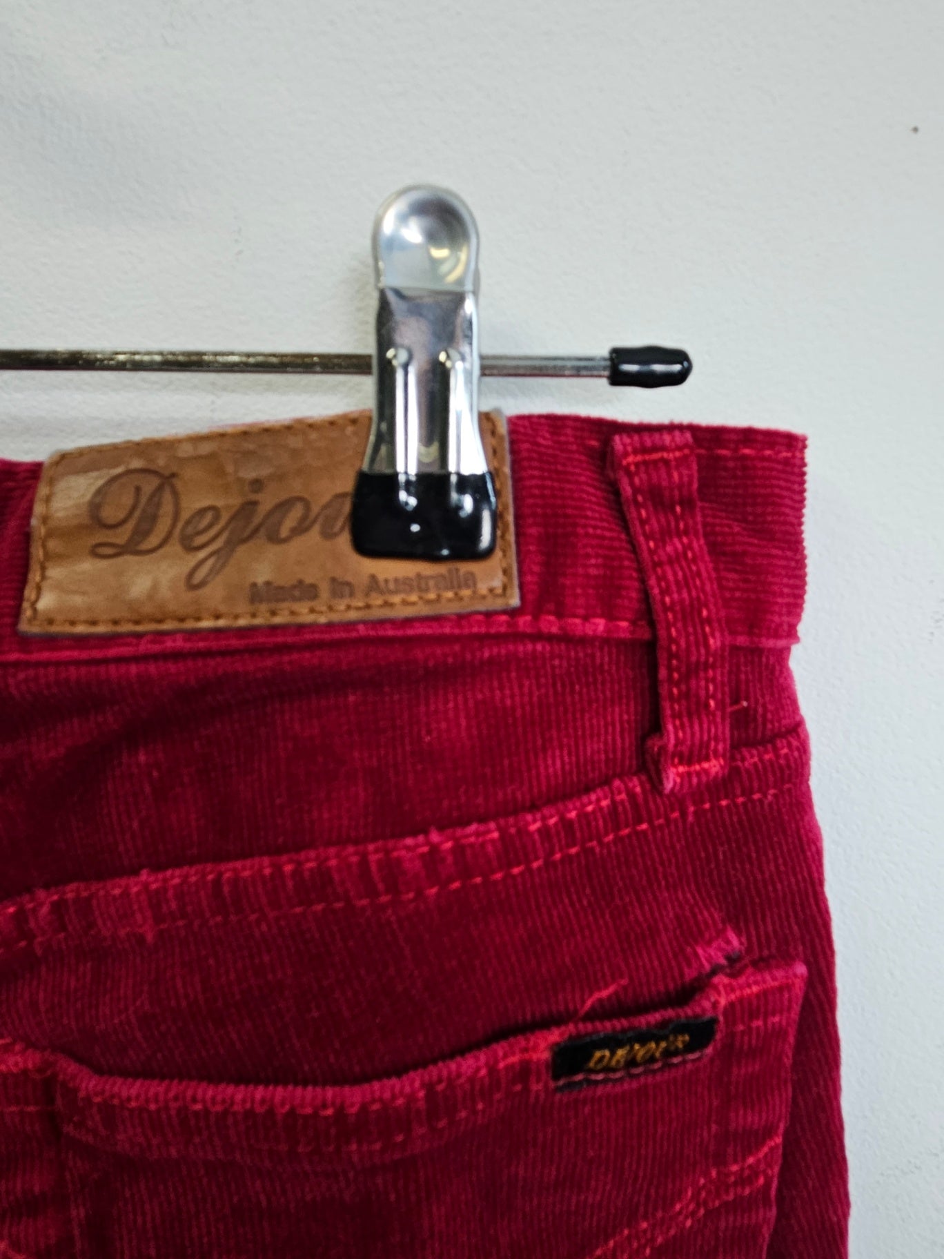 DEJOUR CORDUROY SLIM PANTS CERISE SIZE 7