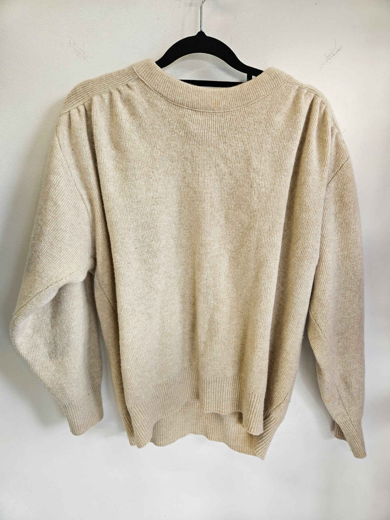EZIBUY LAMBSWOOL ANGORA BLEND SWEATER CREAM SIZE S