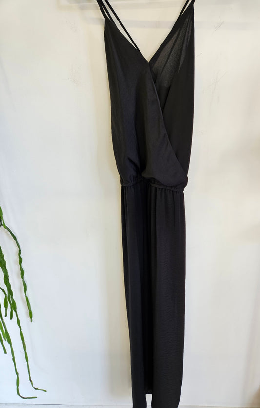 MAX VISCOSE FORMAL MAXI DRESS BLACK SIZE 10