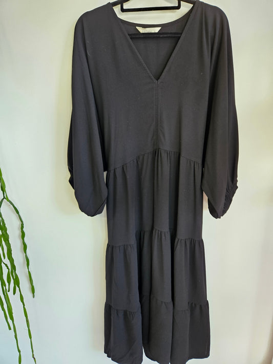 PAGANI LONG SLEEVE MAXI DRESS BLACK SIZE 16