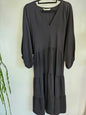 PAGANI LONG SLEEVE MAXI DRESS BLACK SIZE 16