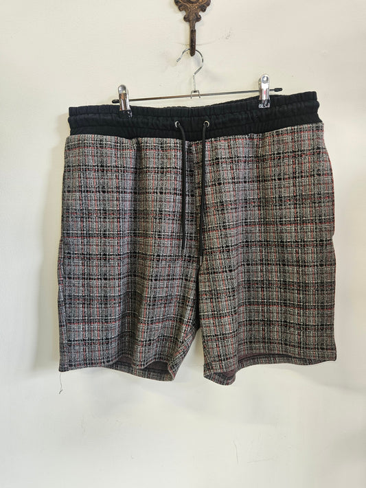 I LOVE UGLY SHORTS GREY RED BLACK TWEED SIZE XL