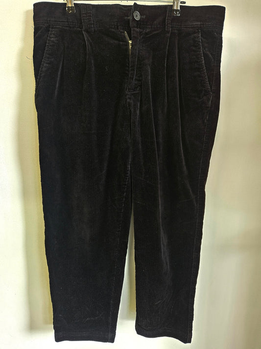 I LOVE UGLY CORDUROY PANTS BLACK SIZE XL
