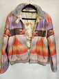 QUILTED REVERSIBLE BOMBER JACKET AZTEC/FLORAL SIZE 10