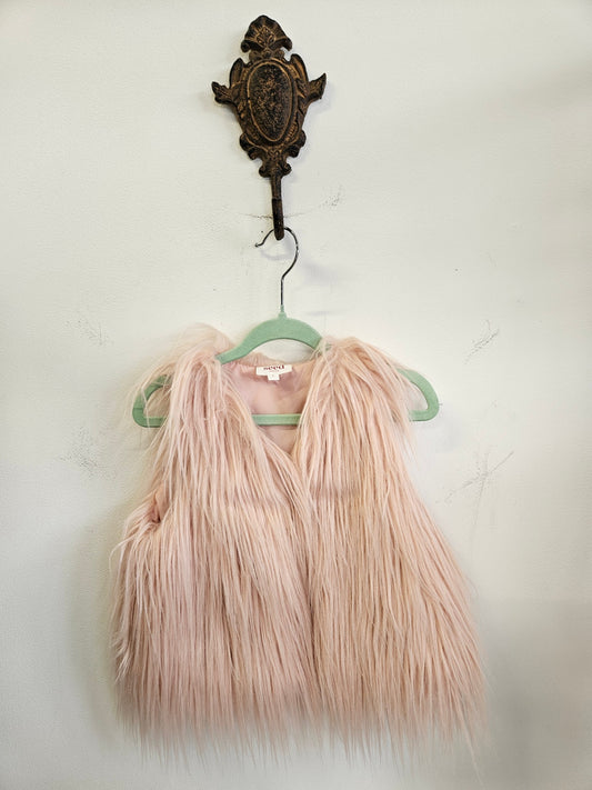 SEED FAUX FUR VEST PINK SIZE 2Y