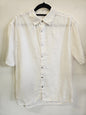 ASSEMBLY LABEL LINEN SHORT SLEEVE SHIRT WHITE SIZE S