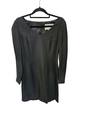 HUGO BUSCATI LONG SLEEVE MINI DRESS BLACK SIZE XS