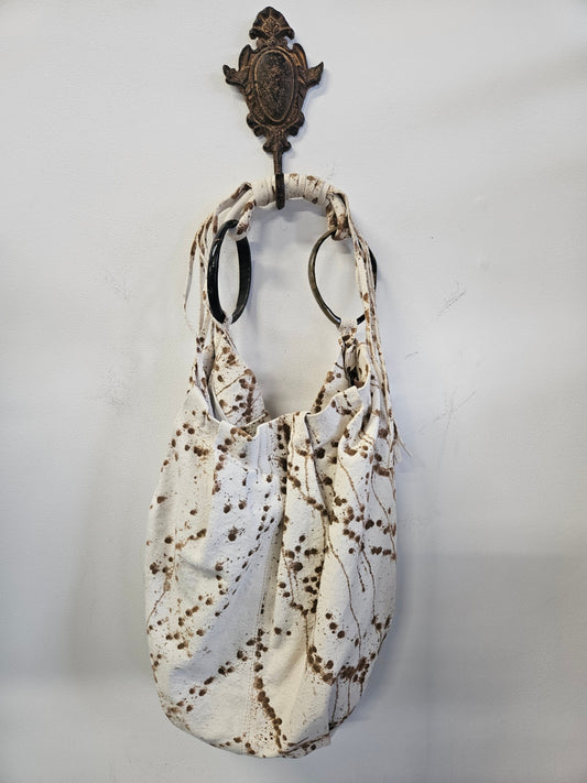 BOSSANOVA COTTON BAG CREAM BROWN SPLOTCH SIZE