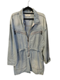 ONE TEASPOON DENIM 90S LONG SLEEVE MINI DRESS LIGHT BLUE SIZE XL