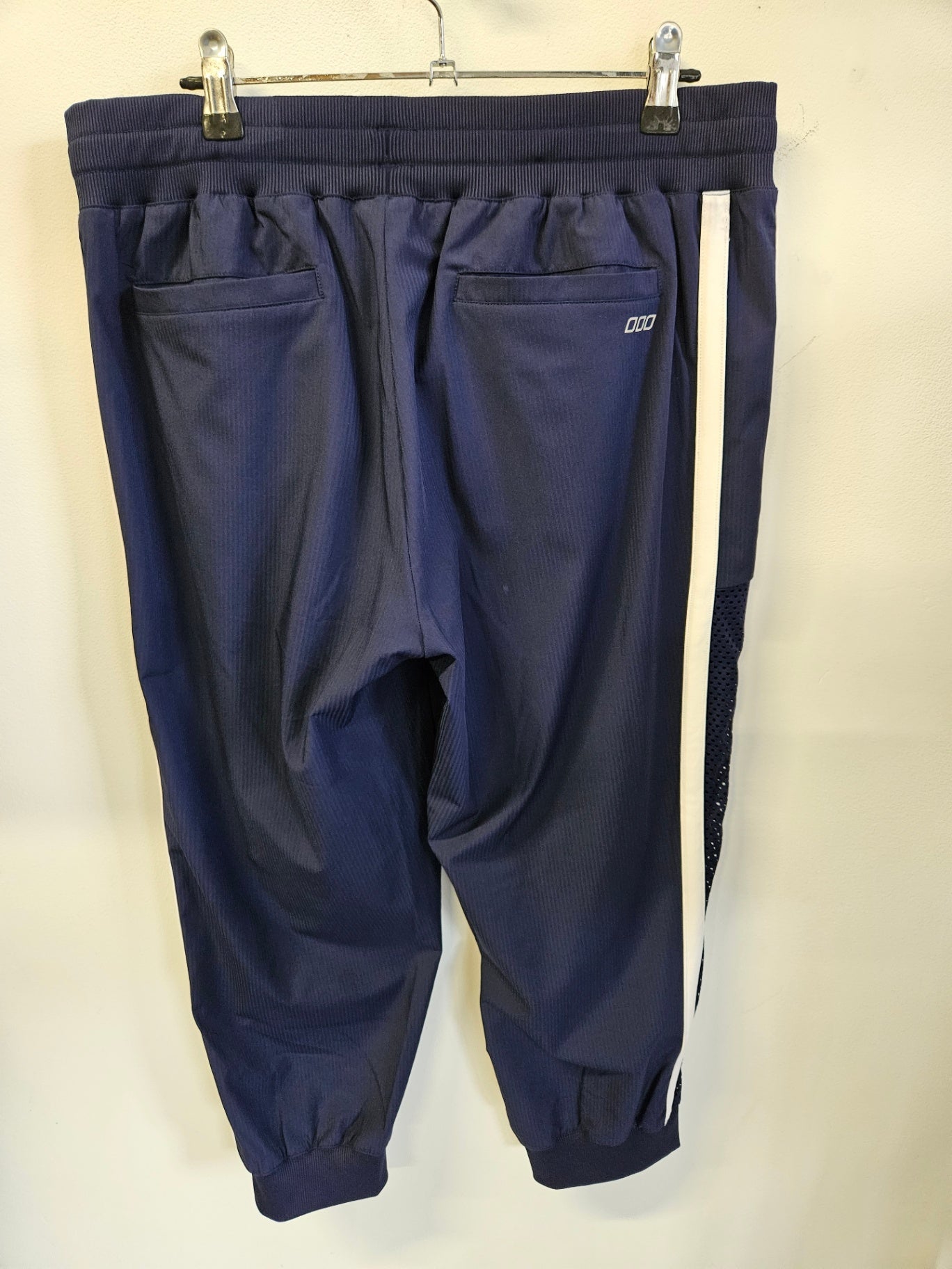 LORNA JANE ACITVE PANTS NAVY BLUE WHITE SIZE M