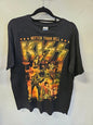 ANVIL COTTON GRAPHIC TEE BLACK SIZE XS