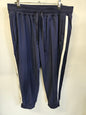 LORNA JANE ACITVE PANTS NAVY BLUE WHITE SIZE M