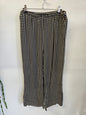 MINERAL VISCOSE PALAZZO PANTS BLACK CREAM RETRO SIZE 16