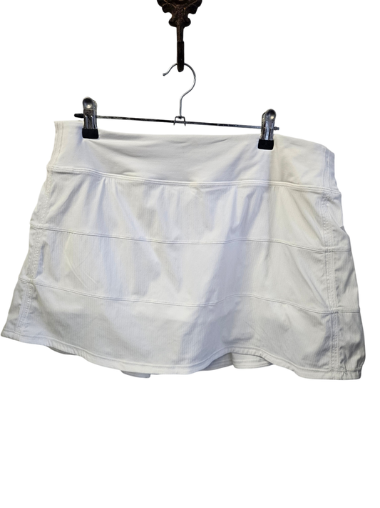 LULULEMON COOL DRY TENNIS SKIRT WHITE SIZE XL