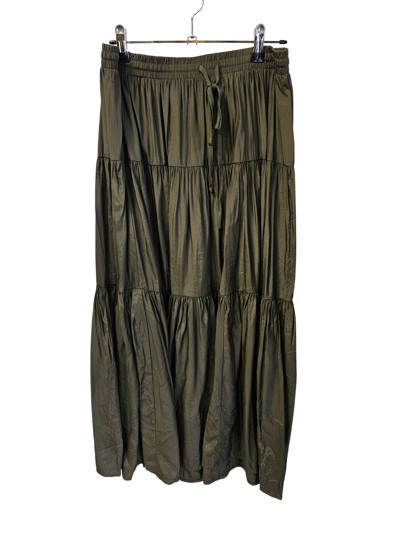 AMONG THE BRAVE MAXI SKIRT KHAKI SIZE 10