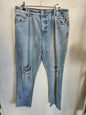 RUSTY DENIM BOYFRIEND DISTRESSED JEANS LIGHT BLUE SIZE 12