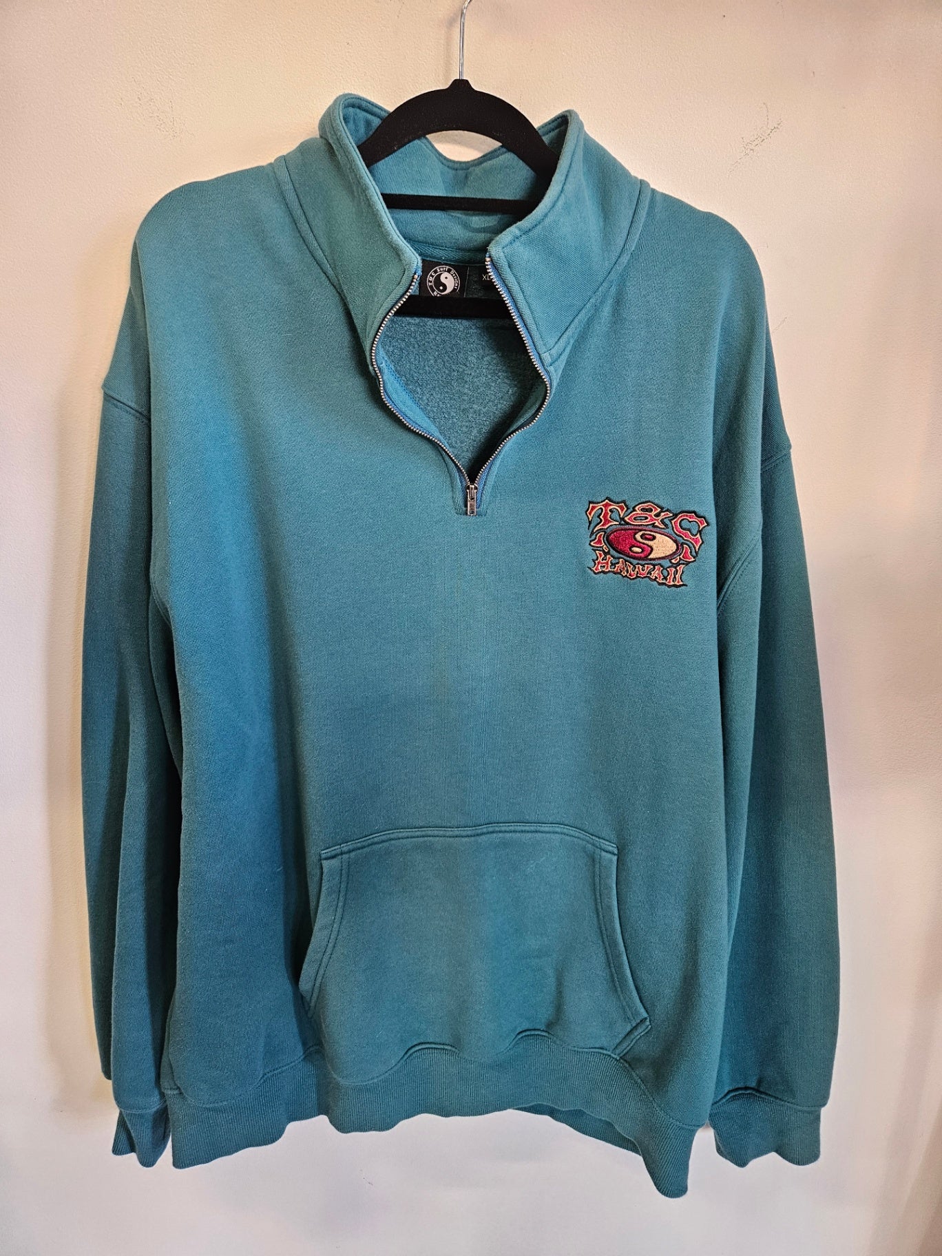 T&C COTTON SWEATER TEAL SIZE XL