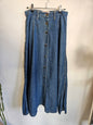 VINTAGE NEW FRONTIER DENIM MAXI SKIRT MID BLUE SIZE 12