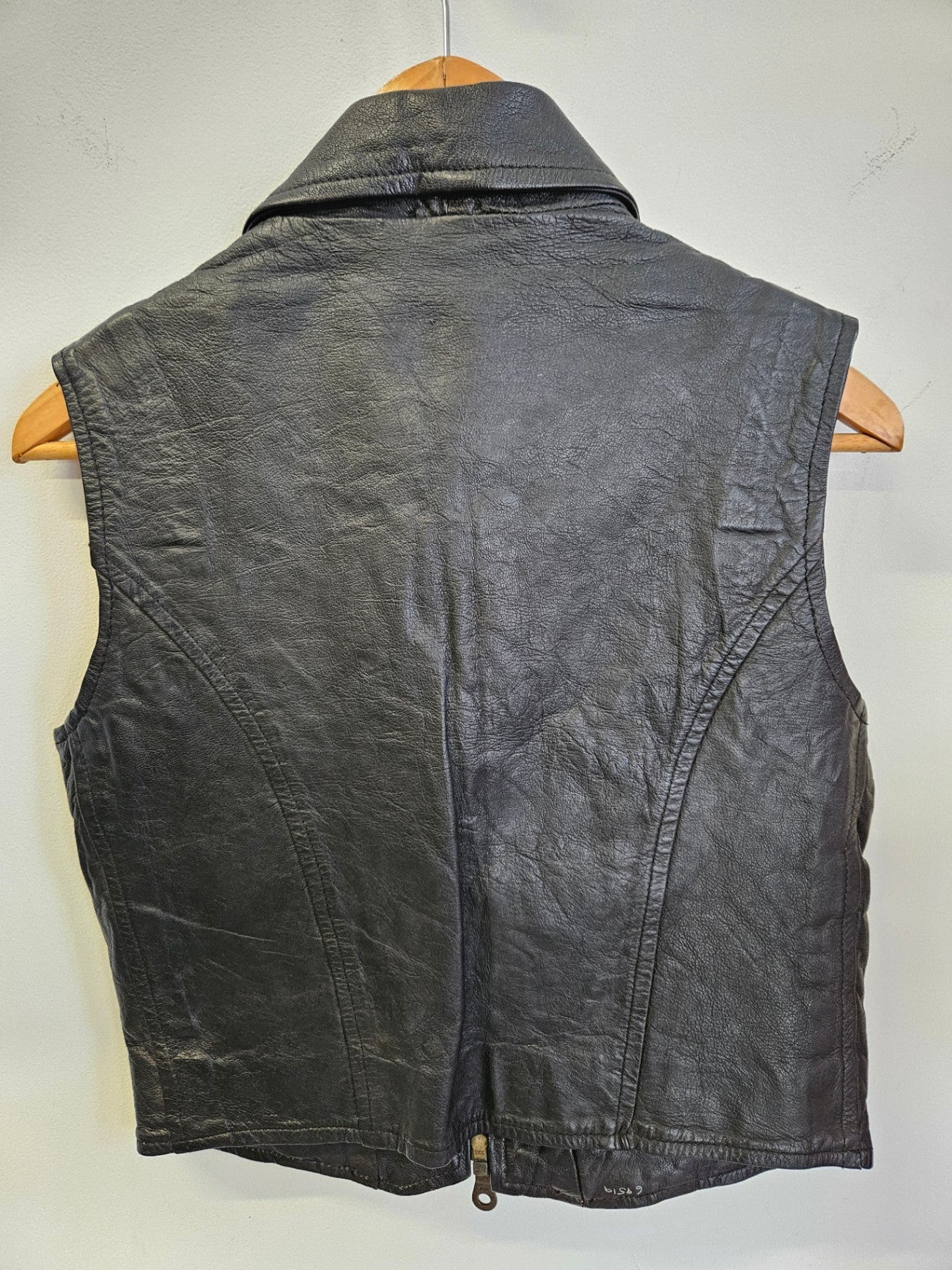 JUNK LEATHER VEST BLACK SIZE M/L