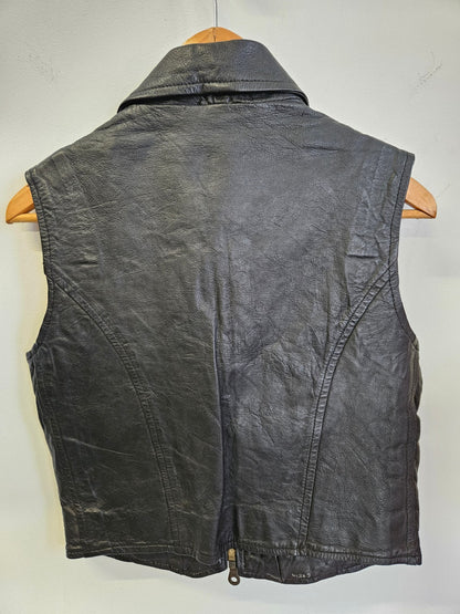 JUNK LEATHER VEST BLACK SIZE M/L