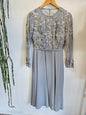 JAN BACH FORMAL DRESS GREY SILVER SIZE 10