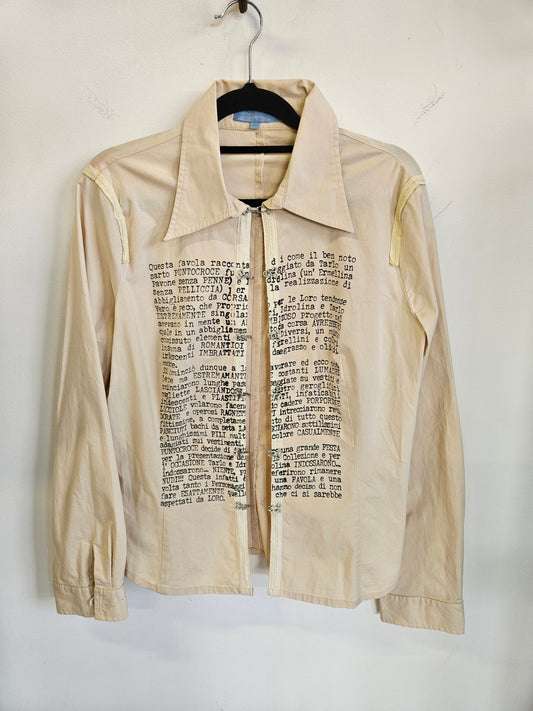 SALT COTTON SHIRT CREAM SIZE 14