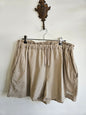 LORNA JANE COTTON SHORTS BEIGE SIZE 12
