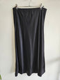 MAX SATIN MIDI SKIRT BLACK SIZE 12