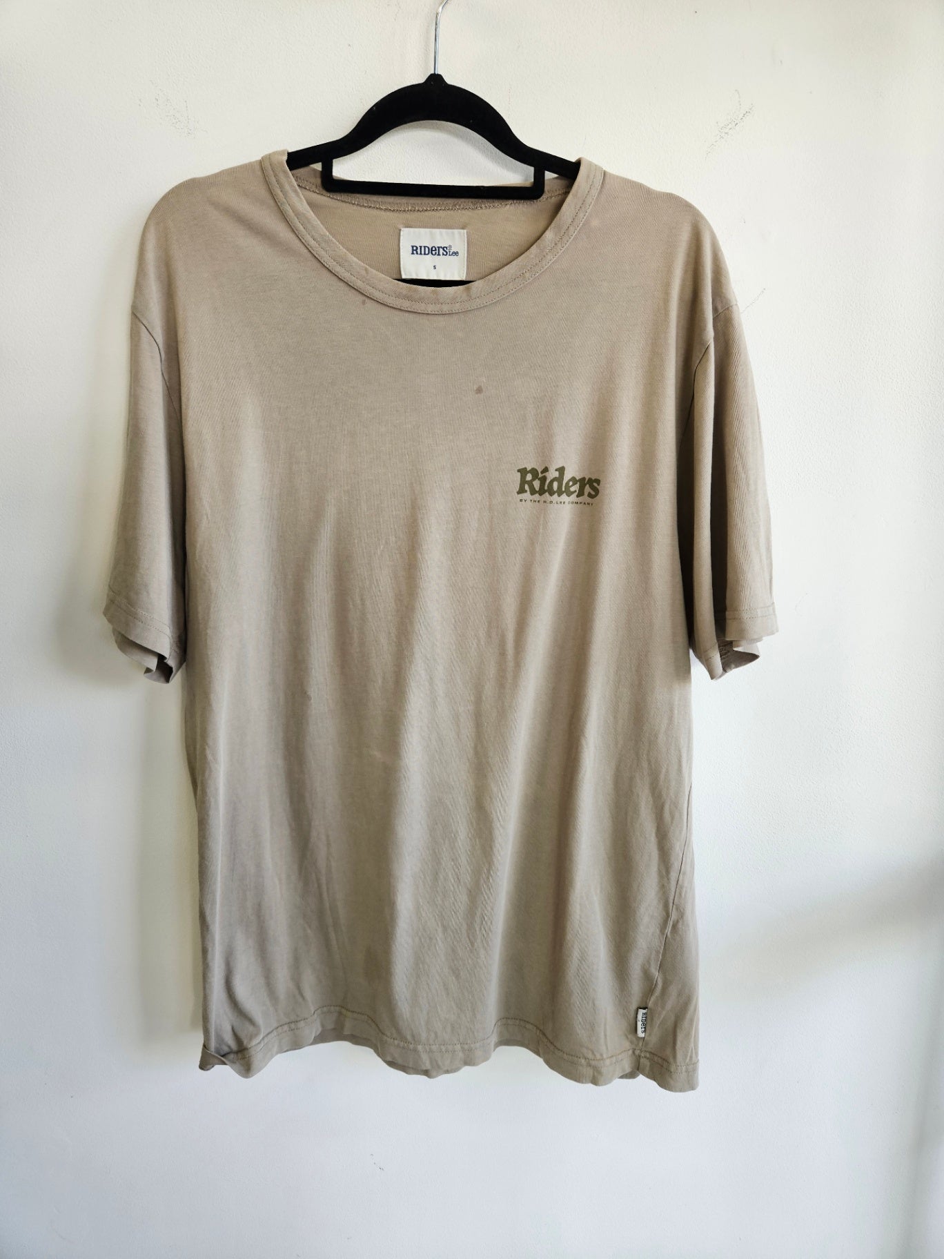 RIDERS LEE COTTON T SHIRT BEIGE SIZE S