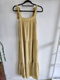 BILLABONG COTTON SLEVELESS MAXI DRESS PUTTY SIZE S