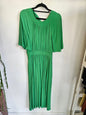 WHISTLES VISCOSE SHORT SLEEVE MAXI DRESS GREEN SIZE M