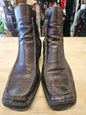 VERO GOMMA LEATHER VINTAGE BOOTS BROWN SIZE 40
