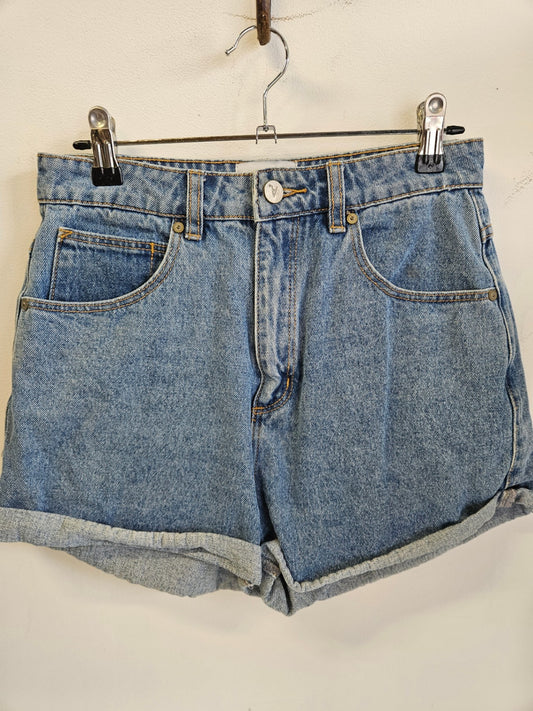 A BRAND DENIM SHORTS MID BLUE SIZE 8