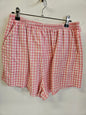 BY FRANKIE LINEN SHORTS PINK GINGHAM SIZE L