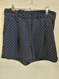 PORTMANS POLYESTER SHORTS NAVY WHITE SPOT SIZE 10