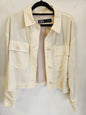 ZARA LINEN JACKET CREAM SIZE L