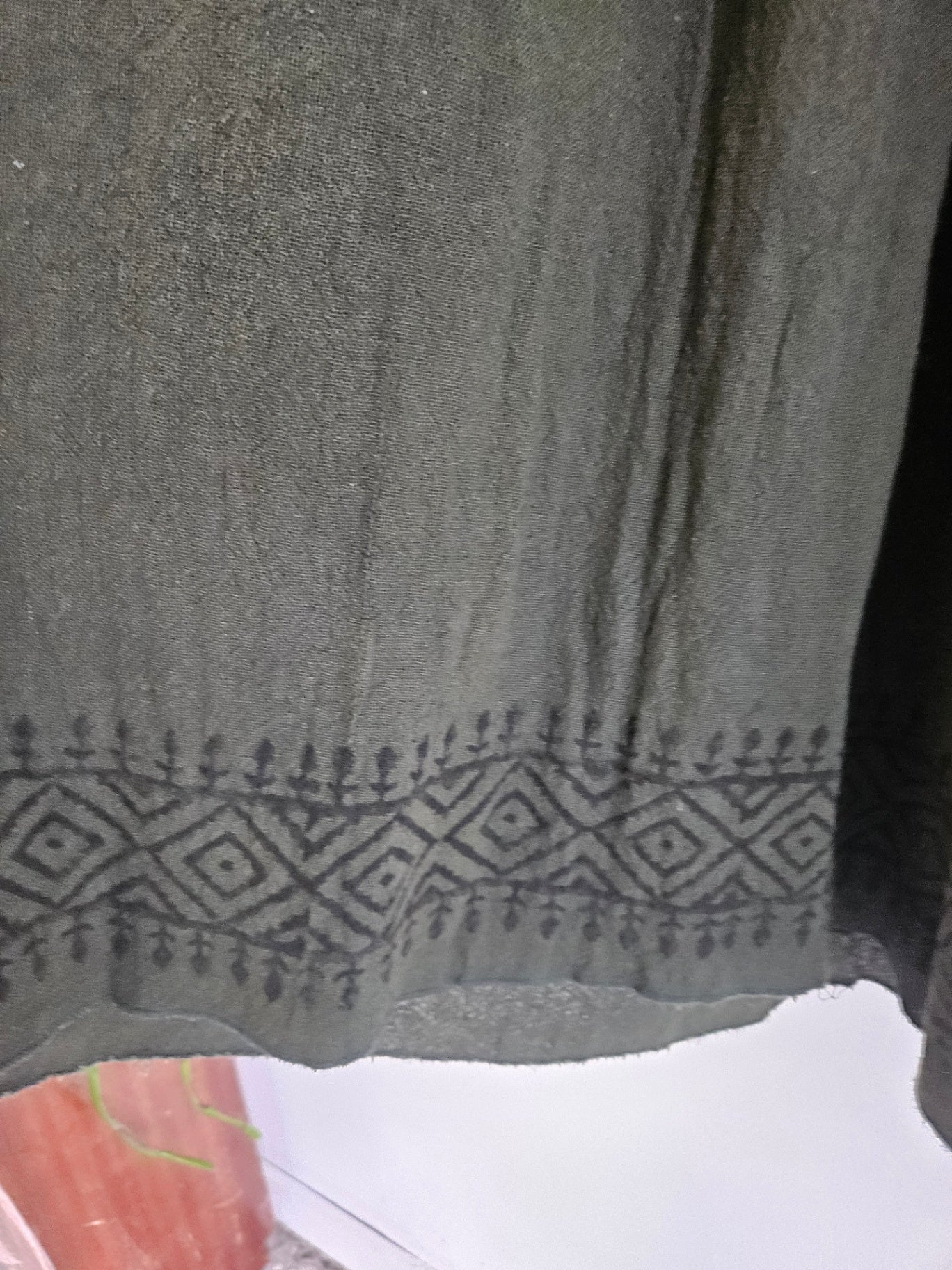 MADE IN INDIA COTTON PANTS FORREST GREEN SIZE XS