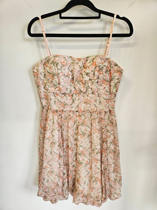 UNKNOWN BRAND  MINI BUBBLE DRESS PINK SIZE 12