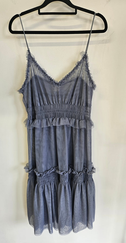 H&M TULLE DRESS BLUE SIZE S