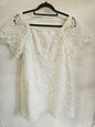 ASOS COTTON BROIDERIE DRESSS WHITE SIZE 8