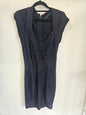 FRENCH CONNECTION ELASTANE VISCOSE BLEND DRESS NAVY SIZE 10