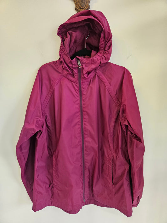 LL BEAN NYLON JACKET MAGENTA SIZE M