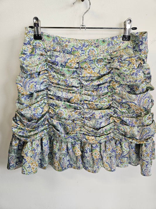 ZARAMINI SKIRT PASTEL PAISLEY SIZE M