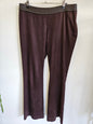 NEXT FAUX SUEDE WOVEN WAISTBAND WIDE LEG PANTS CHOCOLATE SIZE 12