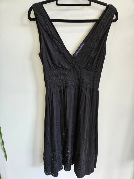 FRENCH CONNECTION Cotton DRESS BLACK SIZE 8