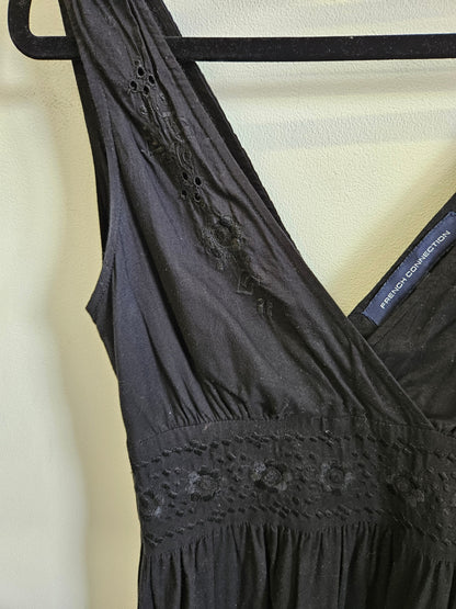 FRENCH CONNECTION Cotton DRESS BLACK SIZE 8
