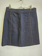 MASSIMO DUTTI COTTON WOOL BLEND MINI SKIRT DARK DENIM BLUE SIZE S