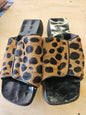 OSWALDO PERICOLI FUR FLAT SLIDES CHEETAH PRINT SIZE 38