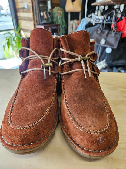 ON FOOT SUEDE FUR LINED BOOTS RUST SIZE 41