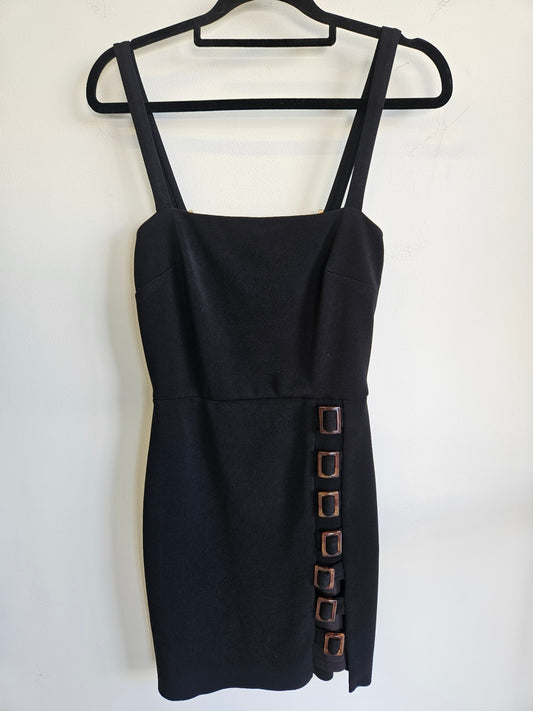BEC AND BRIDGE POLY ELASTANE MINI DRESS BLACK SIZE 8